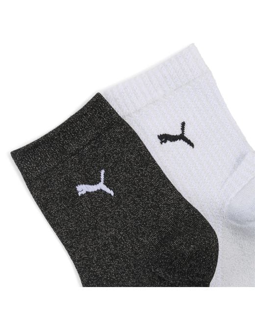 Calze Corte Da Donna (Confezione Da 2) Abbigliamento, Bianco/Nero di PUMA in Black