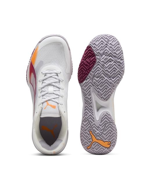PUMA White Accelerate Turbo 4 Handball Shoes