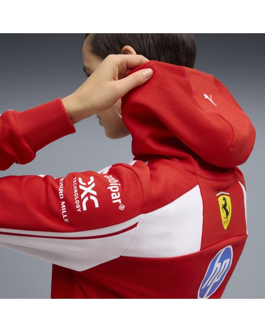 PUMA Red Scuderia Ferrari Hp Replica Cropped Hoodie