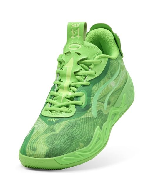 PUMA Green Mb.04 Lo Team Basketballschuhe Schuhe, Glare/Fizzy Light