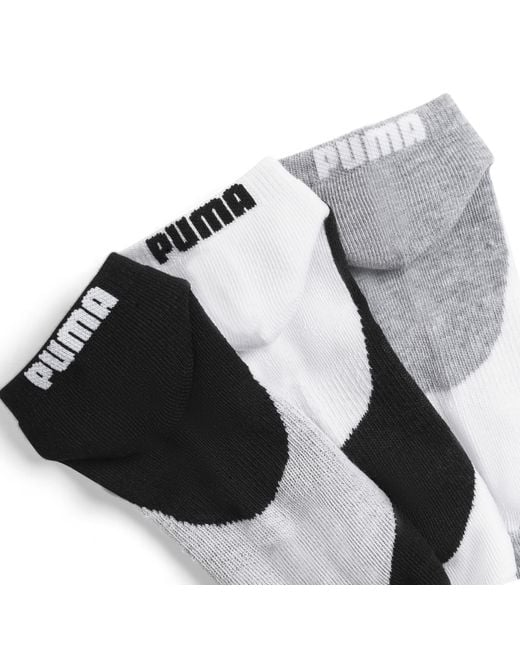 PUMA Black Half-Terry Low Socks (6 Pairs) for men