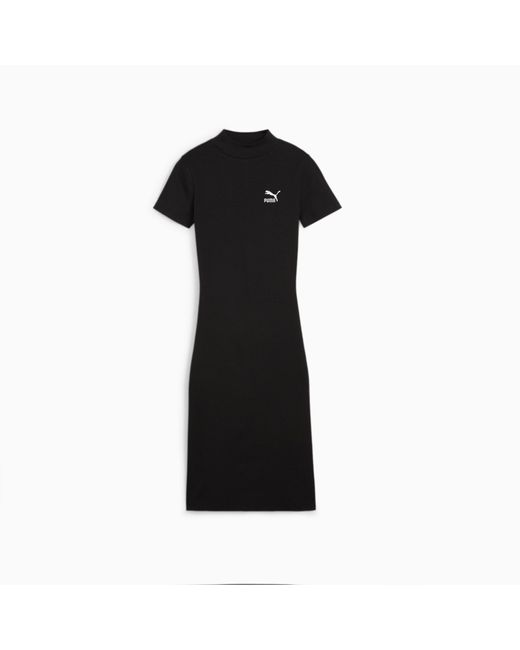 PUMA Black CLASSICS Geripptes Kleid