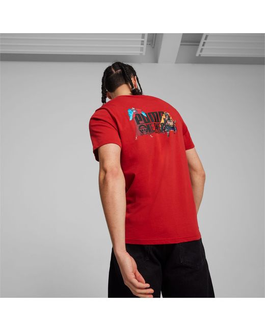T-Shirt grafica x One Piece da di PUMA in Red