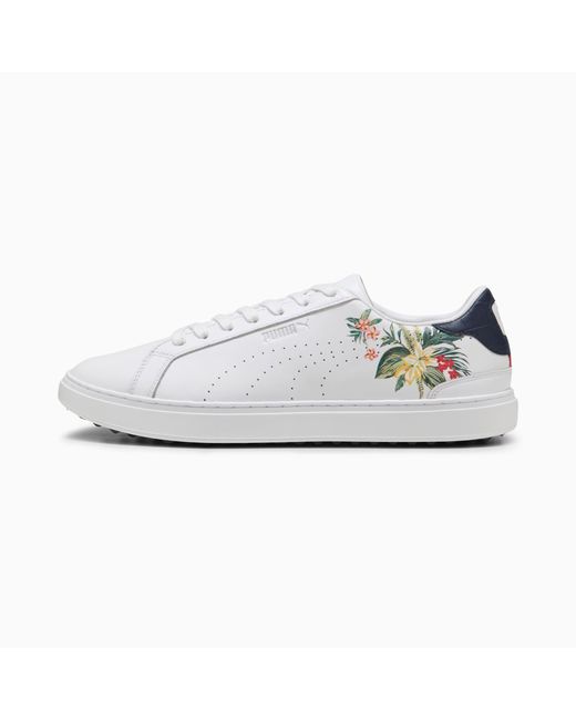 PUMA White X Palm Tree Crew Classic G Golf Shoes Dark for men