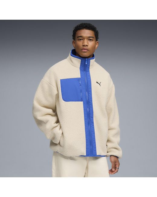 PUMA Hybrid Sherpa Wendbare Jacke Herren, Kleidung, Alpine Snow in Blue für Herren