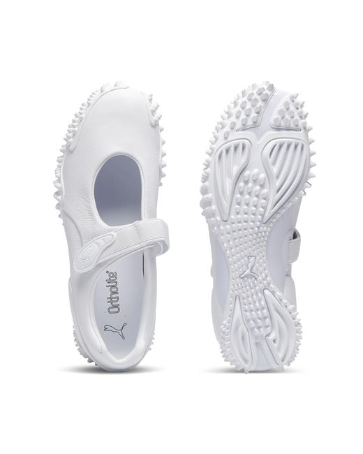 PUMA White Mostro Fey Leather Sneakers