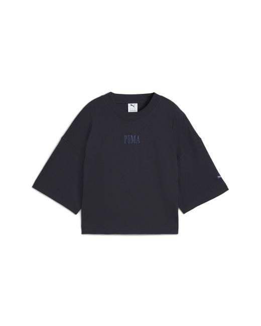 T-Shirt Oversize Con Grafica Premium Essentials Da Donna, Abbigliamento, New di PUMA in Gray