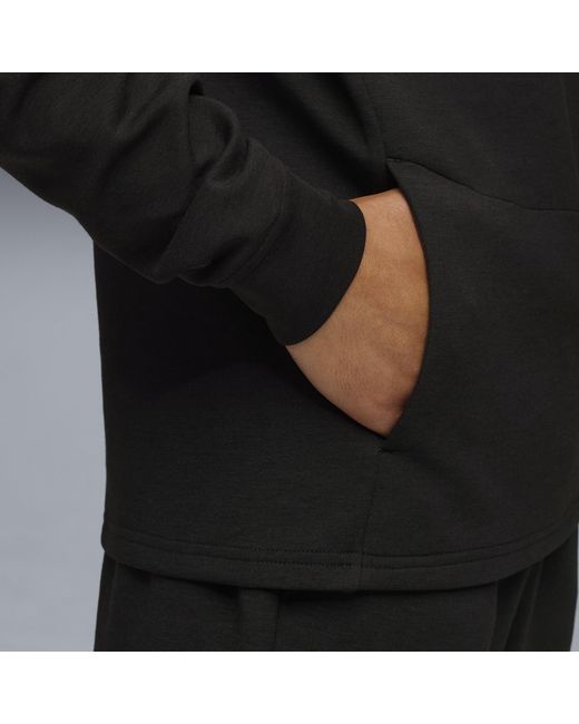 PUMA Black Cloudspun Quarter-Zip Training Top for men