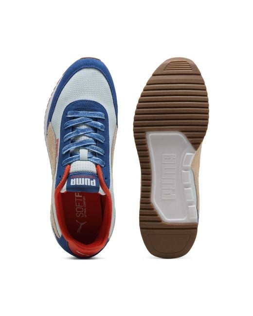 PUMA Blue R78 Lightwind Retro Run Sneakers Schuhe, Clyde Royal/Canvas/Fierce Rot