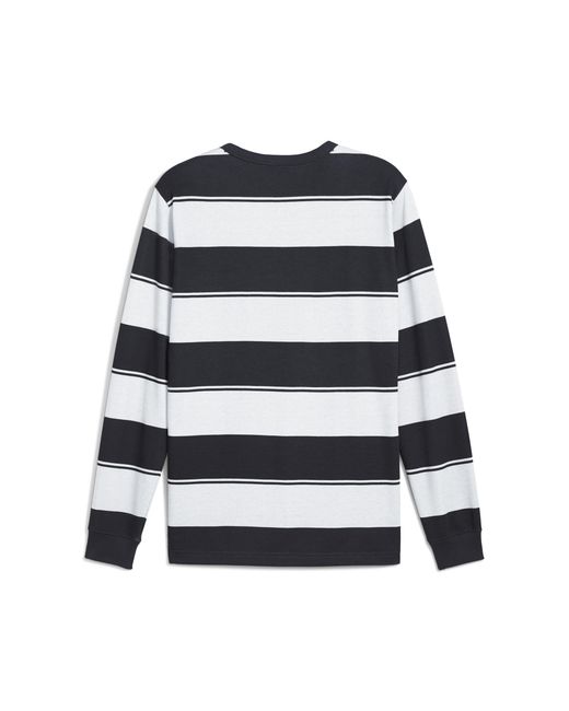 PUMA Gray Class Pack Striped Crew Sweatshirt for men