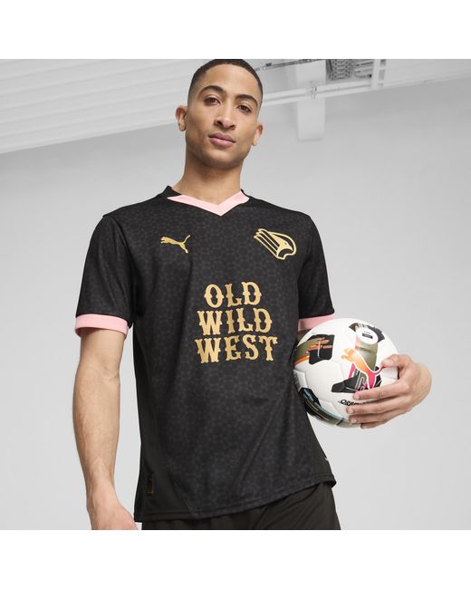 PUMA Palermo F.C. 24/25 Uitshirt Voor Zwart/Goud, Maat in het Black voor heren