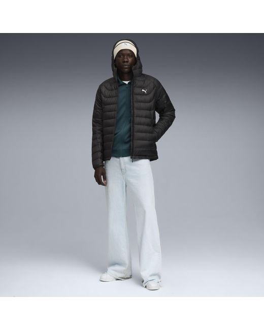 PUMA Black Packlite Hooded Down Jacket for men