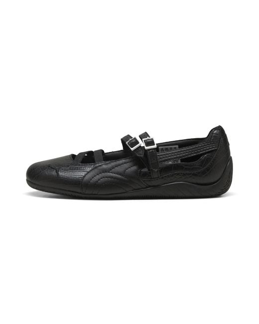 PUMA Black Speedcat Ballet Croc Print Sneakers