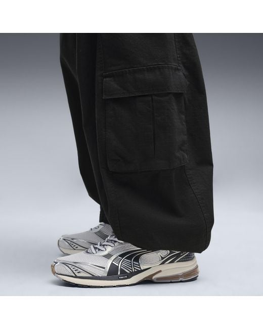 PUMA Black Essentials Relaxed Cargo Pants