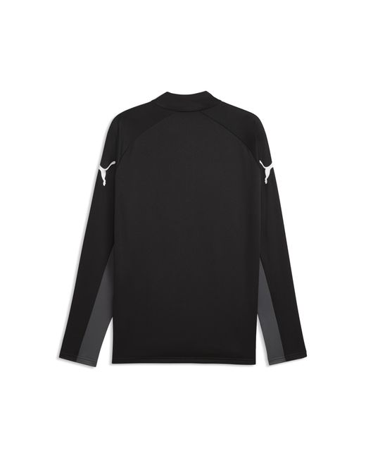PUMA Black Individualliga Quarter-Zip Top Slim for men