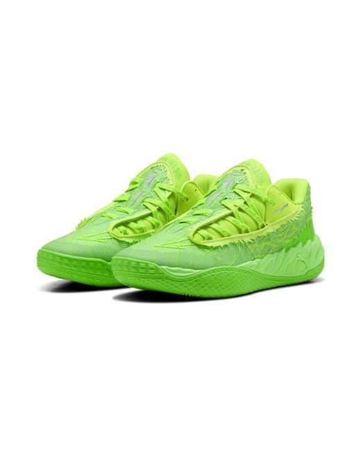 PUMA Green Mb.05 Lo Flourish Basketball Shoes