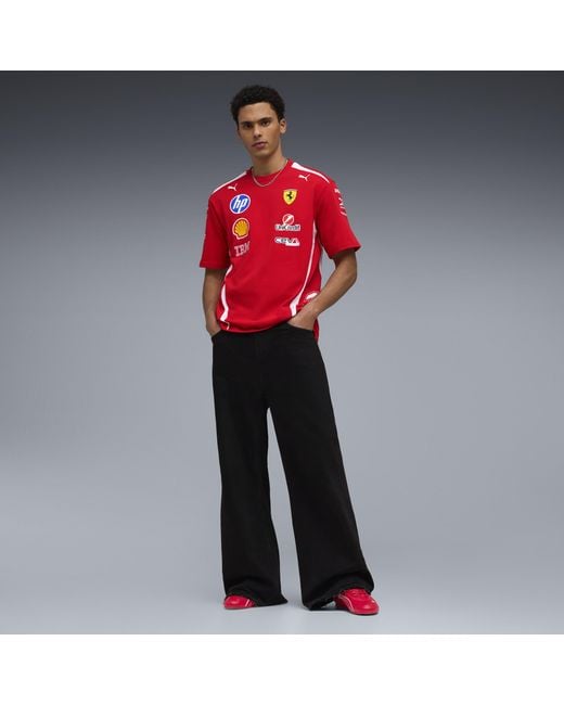 PUMA Red Scuderia Ferrari Hp Replica Drivers T-Shirt for men