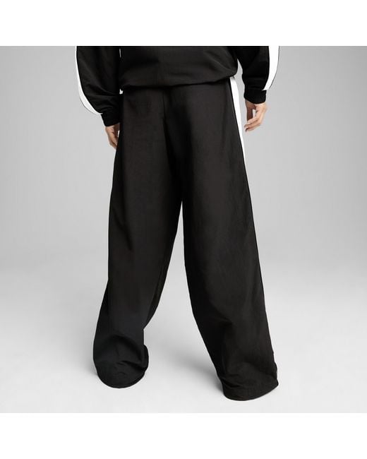 PUMA Black T7 Oversized Track Pants