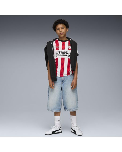 PUMA Red Psv Eindhoven 25/26 Heimtrikot Teenager, Kleidung, /Weiß