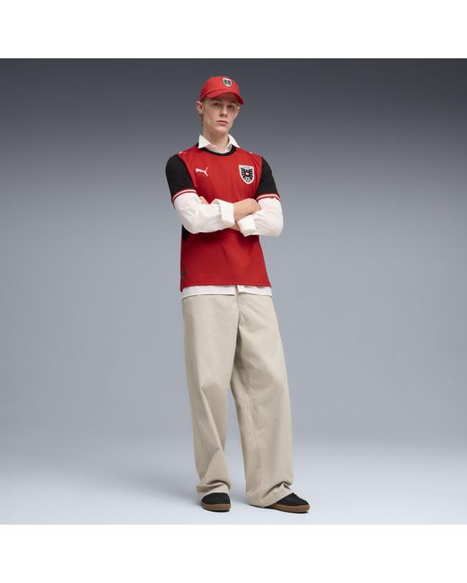 PUMA Red Austria National Team 2026 Home Replica Jersey for men