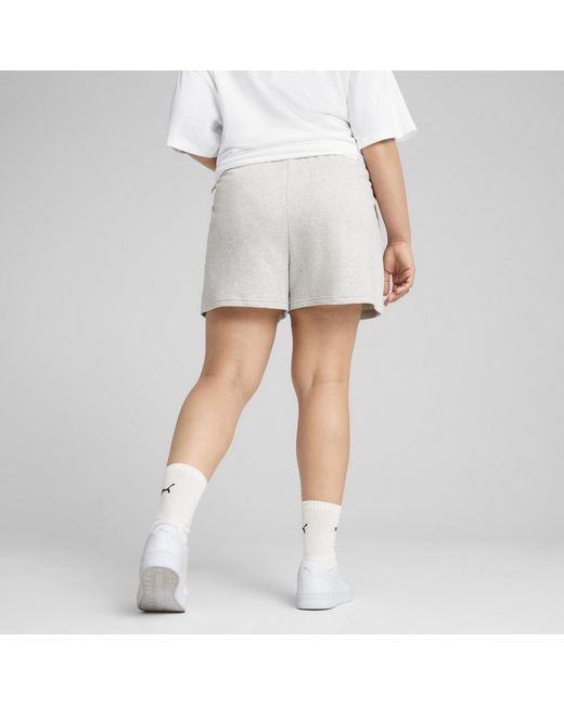 PUMA White Ess Small No. 1 Logo 4" Shorts