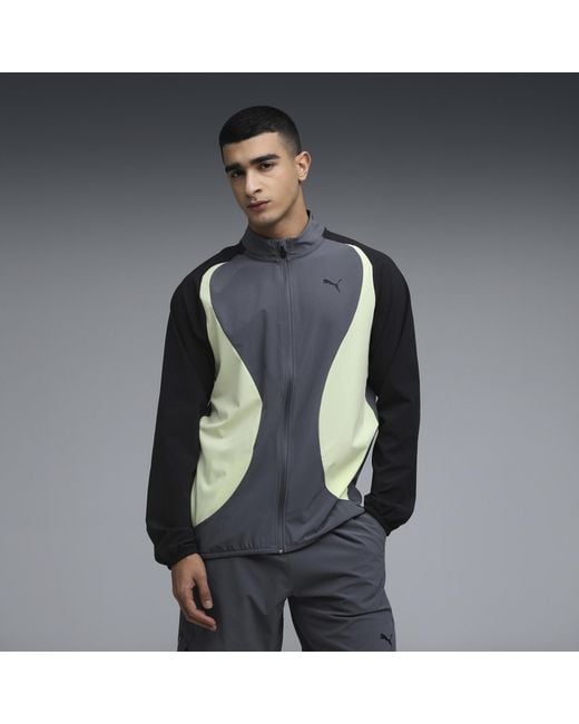 PUMA Gray Pwrmode Training Warm-Up Jacket for men