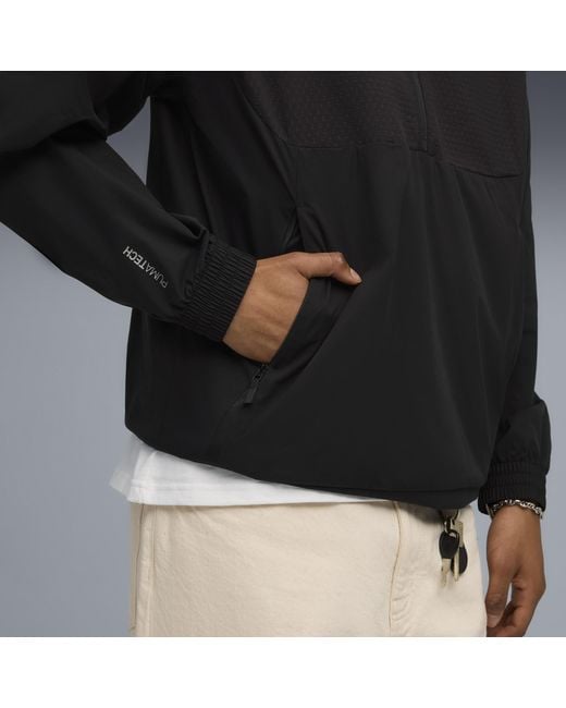 PUMA Black Tech Half-Zip Crew Neck Sweatshirt for men