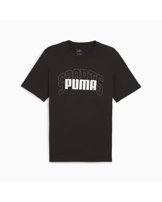 PUMA Black Graphics Collegiate T-shirt for men