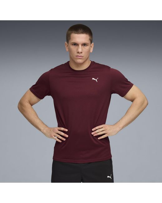 PUMA Tad Essentials Einfarbiges T-Shirt Mit Cat Logo Herren, Kleidung, Ruby Shimmer in Red für Herren