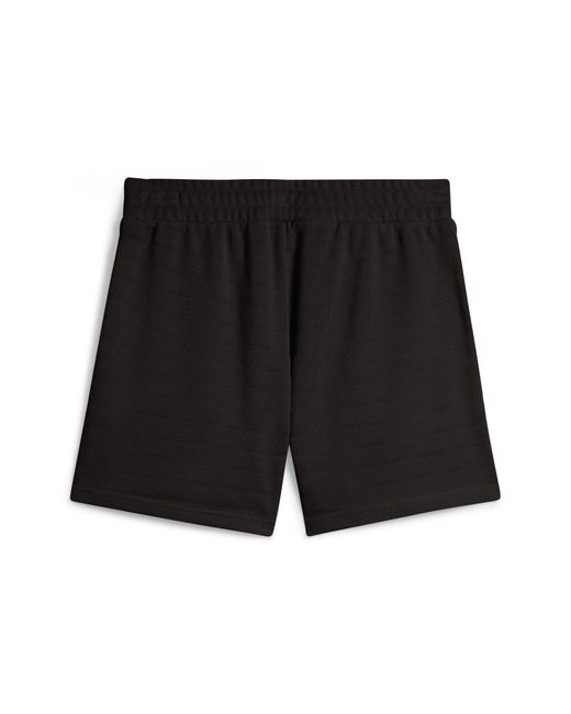 PUMA Black Ess Elevated Strukturierte 5" Shorts Mit Hohem Bund Damen