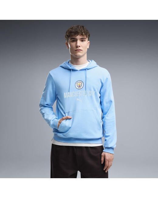 PUMA Blue Manchester City Ftblculture Hoodie for men