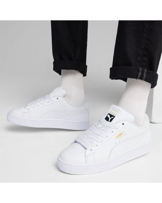 PUMA White Suede XL Leather Sneakers Schuhe