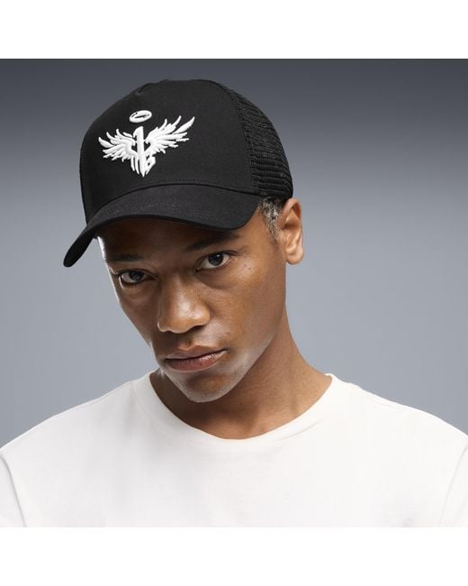 PUMA Black Melo Rare Essentials Trucker Cap