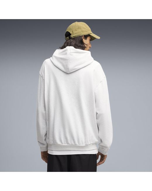 PUMA Gray Elevated Essentials Relaxed Hoodie for men