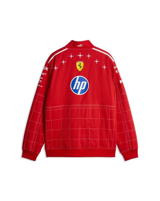 PUMA Red Scuderia Ferrari Hp Replica Special Monza Bomber Jacket for men