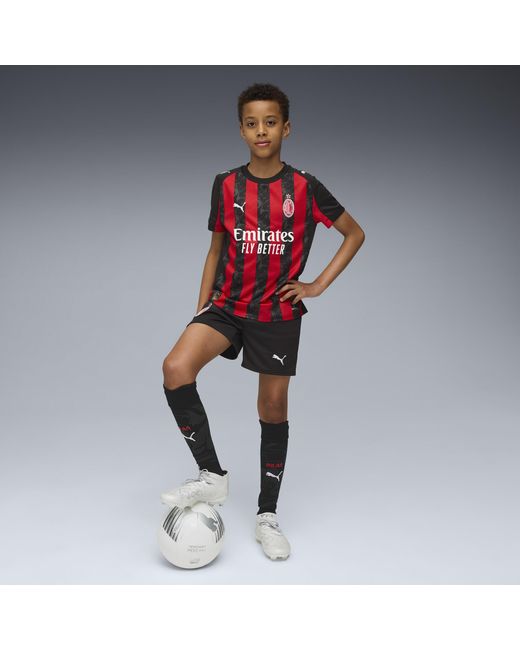 PUMA Black Ac Milan 25/26 Shorts Teenager, Kleidung, /Rot
