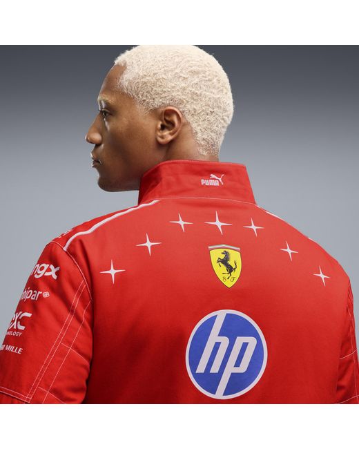 PUMA Red Scuderia Ferrari Hp Replica Special Monza Bomber Jacket for men