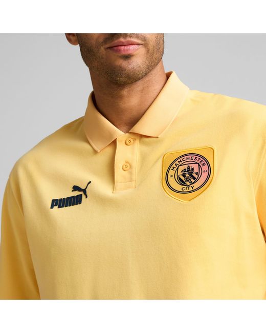 PUMA Yellow Manchester City Ng Polo Shirt for men