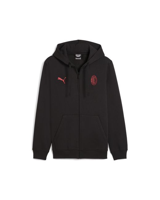 PUMA Black Ac Milan Ftblessentials Hooded Jacket for men