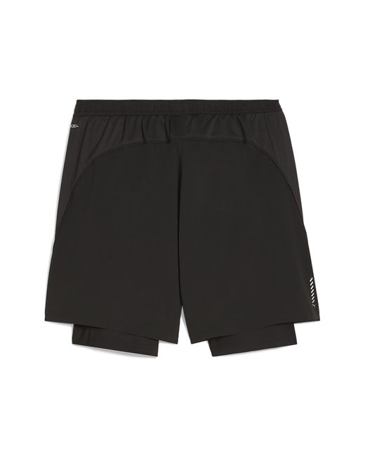 PUMA Black Velocity 2-In-1 Running Shorts for men