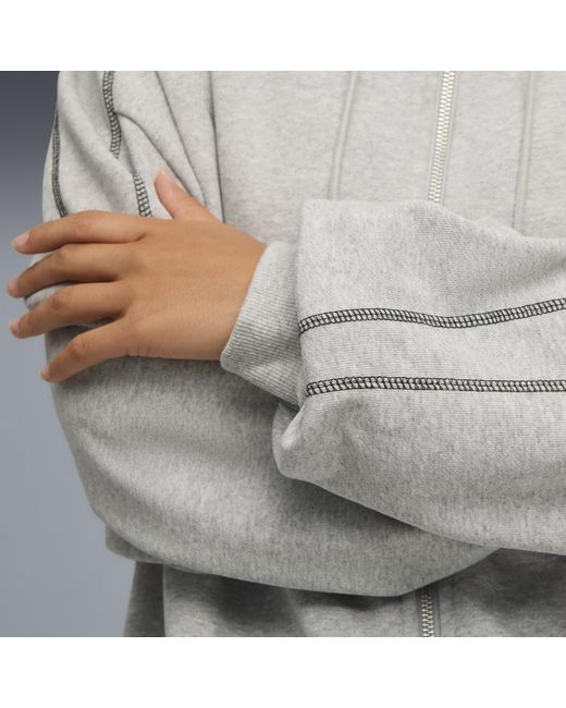 Sudadera Con Capucha X Rosé T7 Para Mujer, Ropa, Flat Light Gris Heather PUMA de color Gray