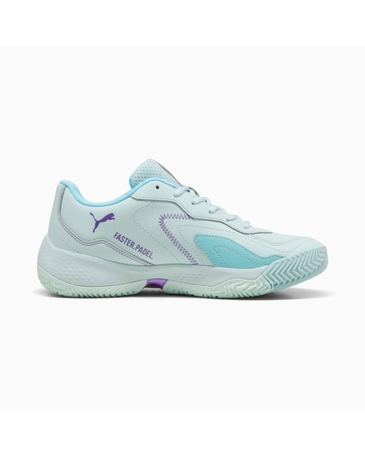 PUMA Blue Nova Smash Padel Shoes Peaceful/ Glimmer/Safe Lake