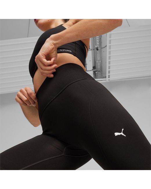 PUMA Shapeluxe Naadloze Fietsshort Met Hoge Taille Voor in het Black