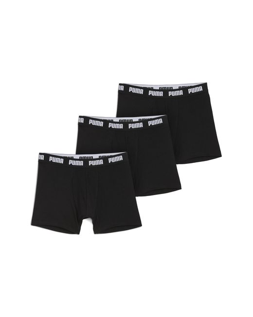 PUMA Black Boxer Briefs (3-Pack) for men