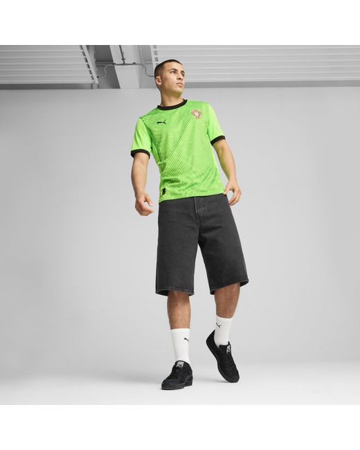 PUMA Green Portugal 2025 Goalkeeper Short Sleeves Jersey for men