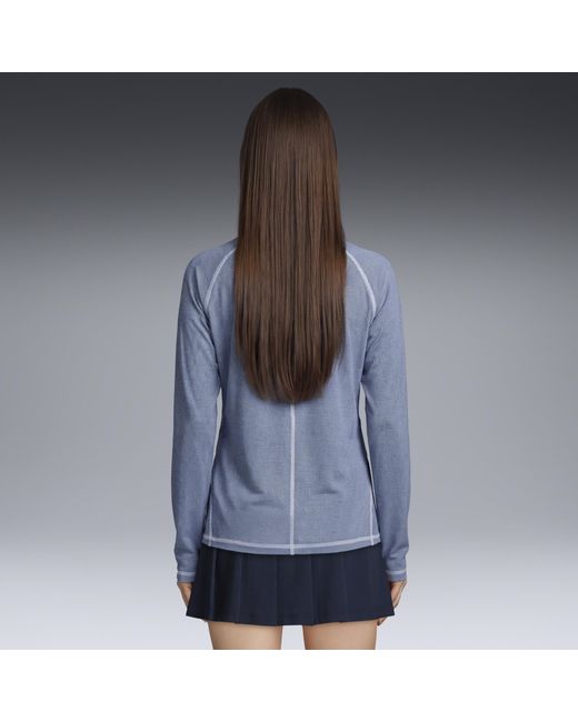 PUMA Blue Birdseye Quarter-Zip Golf Jacket
