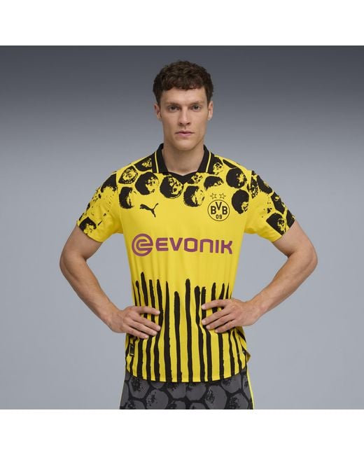 PUMA Kidsuper X Borussia Dortmund Authentic Shirt Voor Zwart/Geel, Maat in het Yellow voor heren