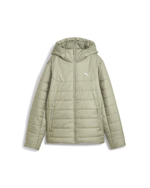 PUMA Essentials Gewatteerd Jack Met Capuchon Voor Maat in het Green