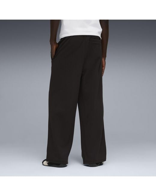 PUMA Black Wardrobe Essentials Wide Leg Sweatpants for men