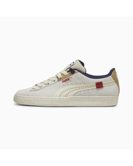 PUMA White Suede Expedition Sneakers Schuhe